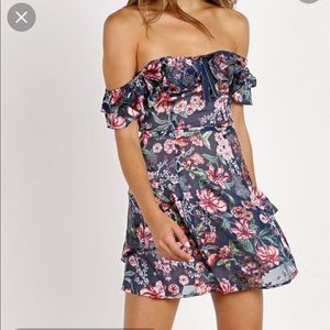 For love and lemons flora navy mini dress NWT size xs